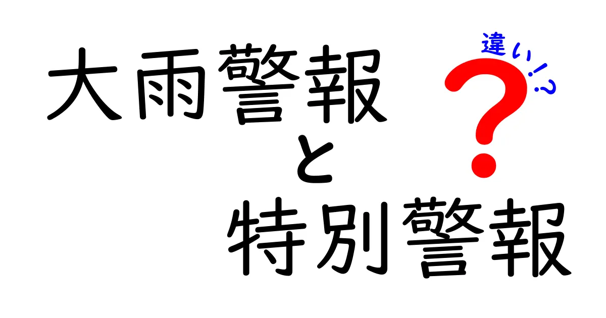 大雨警報と特別警報の違いをわかりやすく解説｜子どもにも伝わる避難のポイント