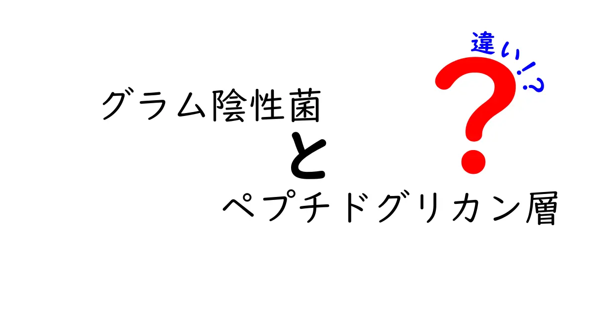 グラム陰性菌とペプチドグリカン層の違いをやさしく解説！中学生にもわかる基礎知識