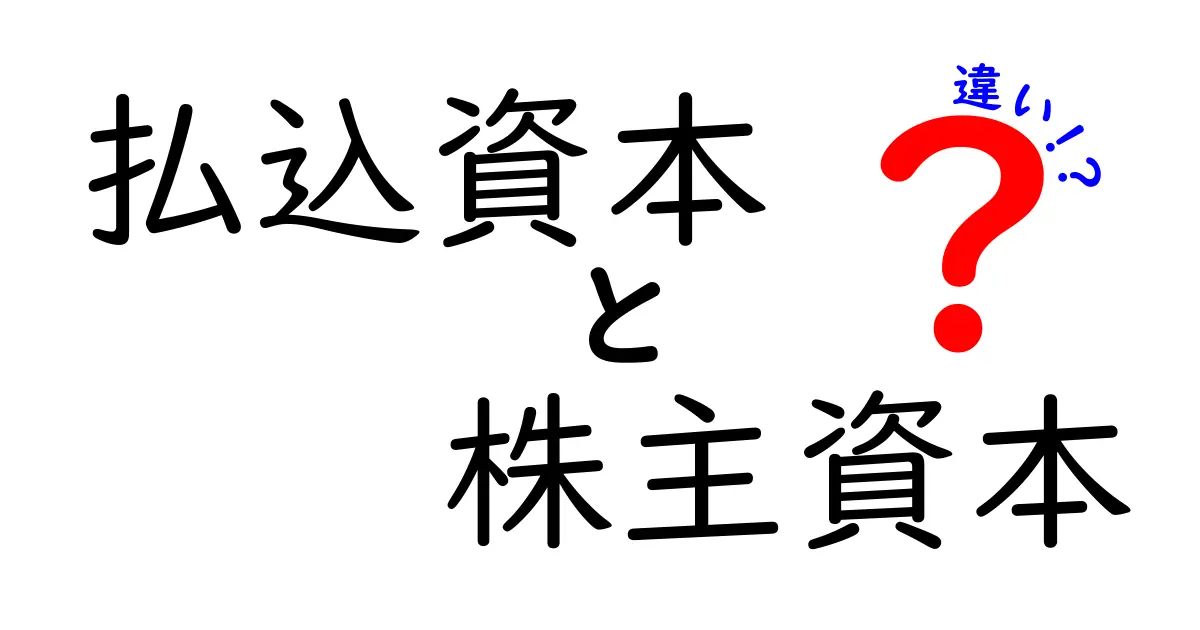 払込資本と株主資本の違いを徹底解説！中学生にもわかる資本のしくみ
