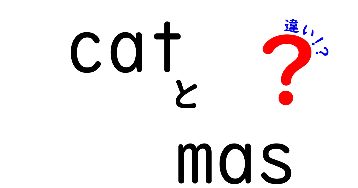 cat mas 違いを徹底解説：猫と mas の意味と使い方を中学生にもわかる言葉で