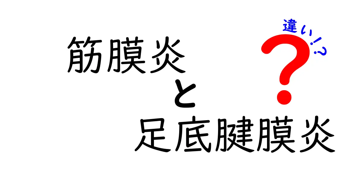 筋膜炎と足底腱膜炎の違いを徹底解説！痛みの場所・原因・治療を中学生にもわかりやすく解説