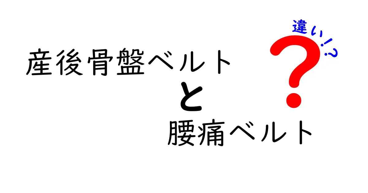 産後骨盤ベルトと腰痛ベルトの違いを徹底解説！使い分けと選び方のポイント