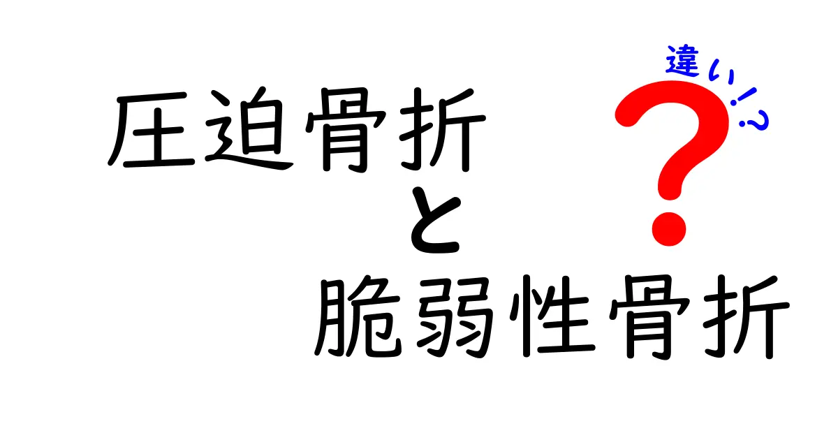 圧迫骨折と脆弱性骨折の違いをやさしく解説！原因・症状・治療のポイント