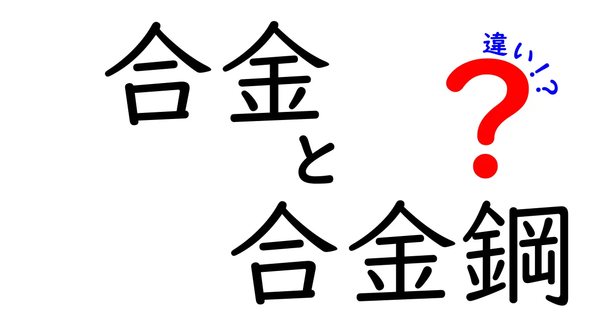 合金と合金鋼の違いを完全解説！中学生にもわかるやさしい比較ガイド