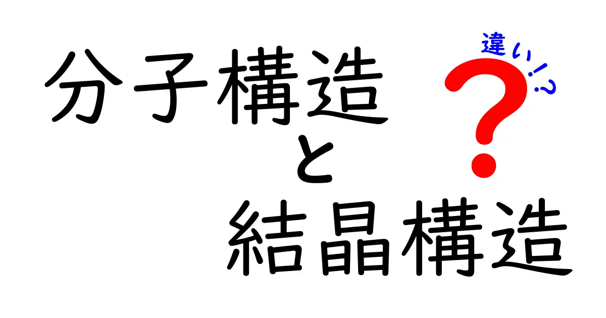 分子構造と結晶構造の違いを徹底解説！中学生にも分かるやさしいポイント