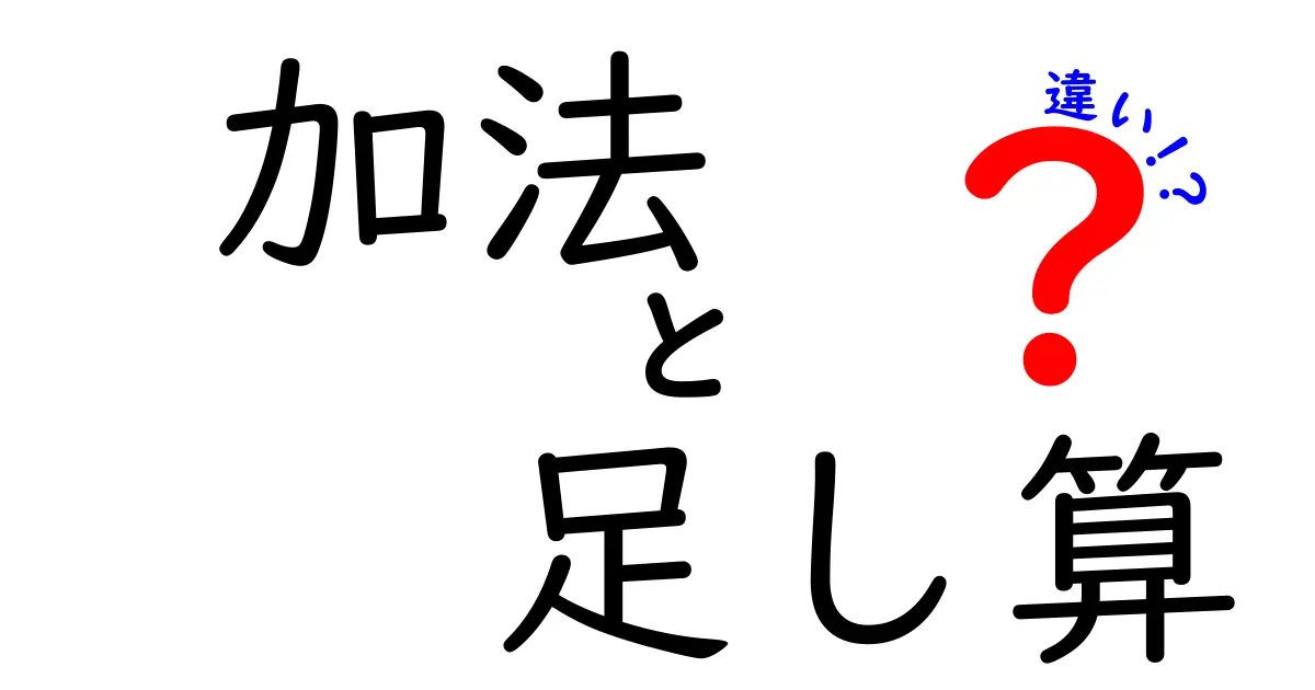 加法と足し算の違いを大公開！中学生でもすぐ分かる実例つき