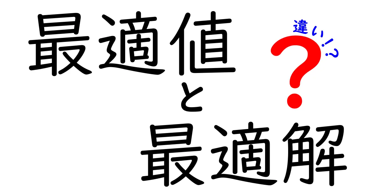 最適値と最適解の違いを徹底解説！使い分けのコツと実例で分かるクリックしたくなる理由