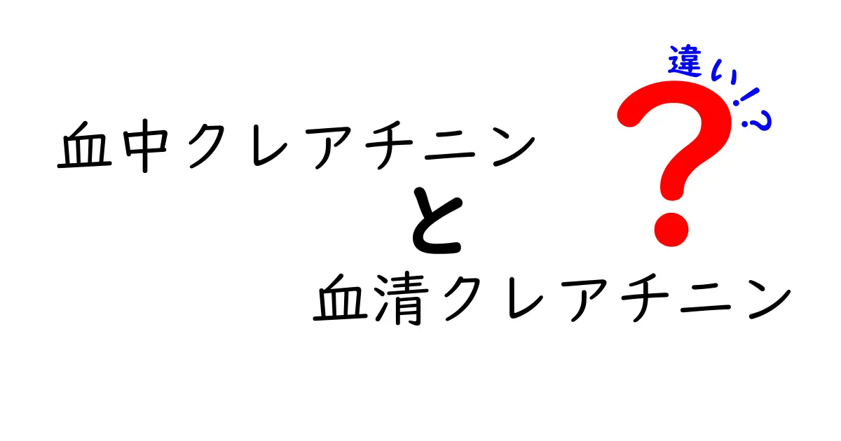 血中クレアチニンと血清クレアチニンの違いを徹底解説！中学生にもわかる腎機能の基礎講座