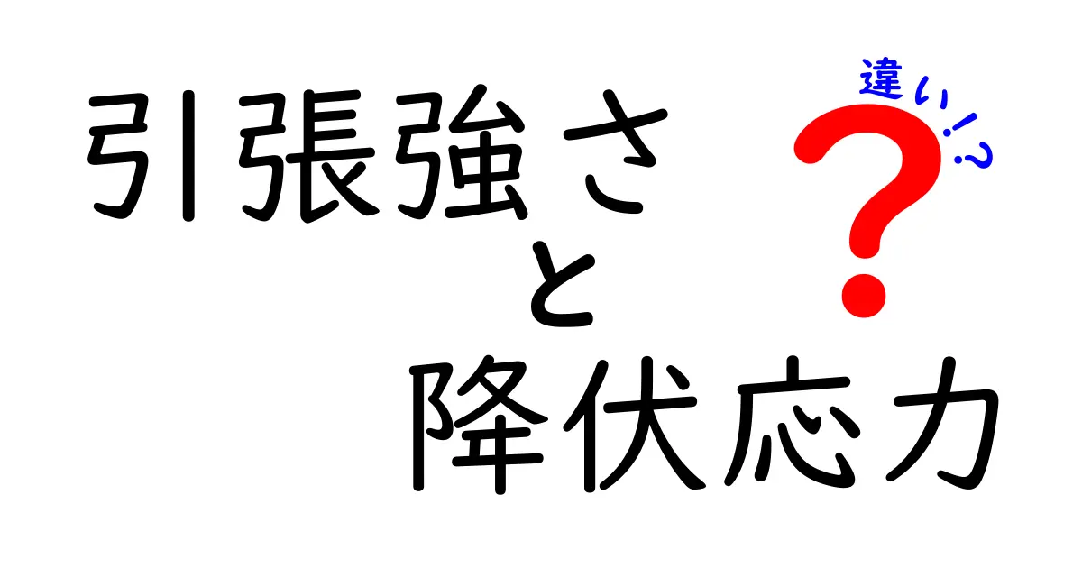 引張強さと降伏応力の違いを徹底解説！中学生にもわかるポイント