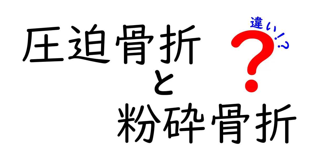 圧迫骨折と粉砕骨折の違いを徹底比較！原因・症状・治療を中学生にもわかる言葉で解説