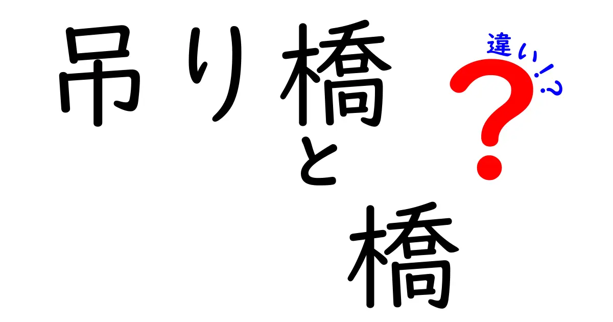 吊り橋と橋の違いを徹底解説！見た目は似ても押さえるべき3つのポイントと誤解を解くヒント