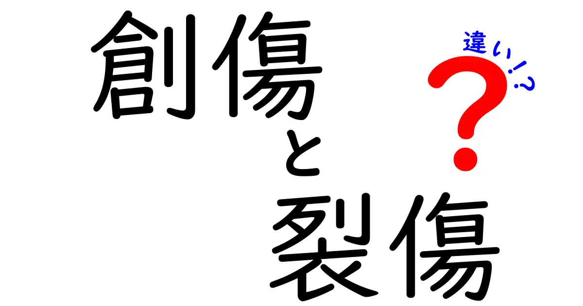 創傷と裂傷の違いを徹底解説！見分け方と自分でできる応急処置のポイント