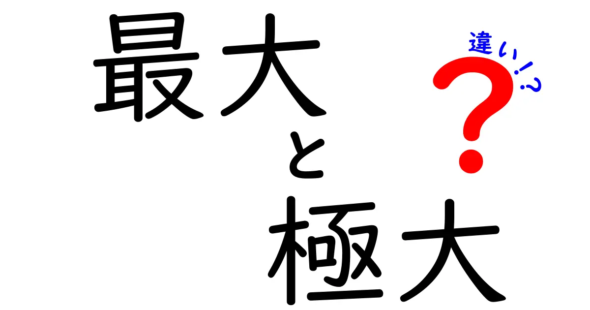 最大と極大の違いを今すぐ理解！中学生にも分かるやさしい解説