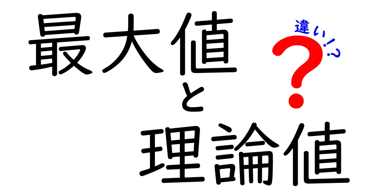 最大値と理論値の違いを徹底解説！実生活と学問の視点からわかりやすく解説