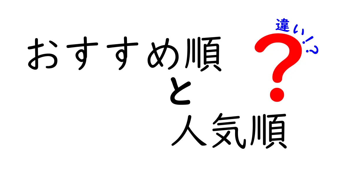 おすすめ順・人気順・違いを徹底解説！クリックされるタイトルと使い分けのコツ