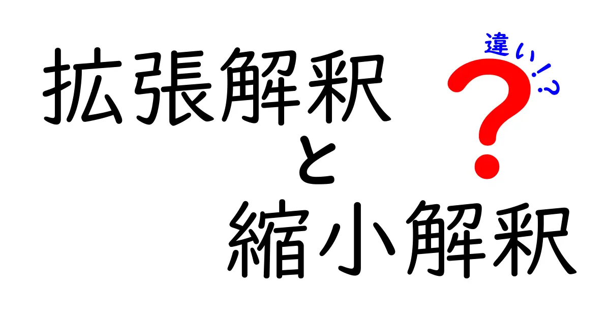 拡張解釈と縮小解釈の違いとは？日常と学習・仕事での使い分けをわかりやすく解説
