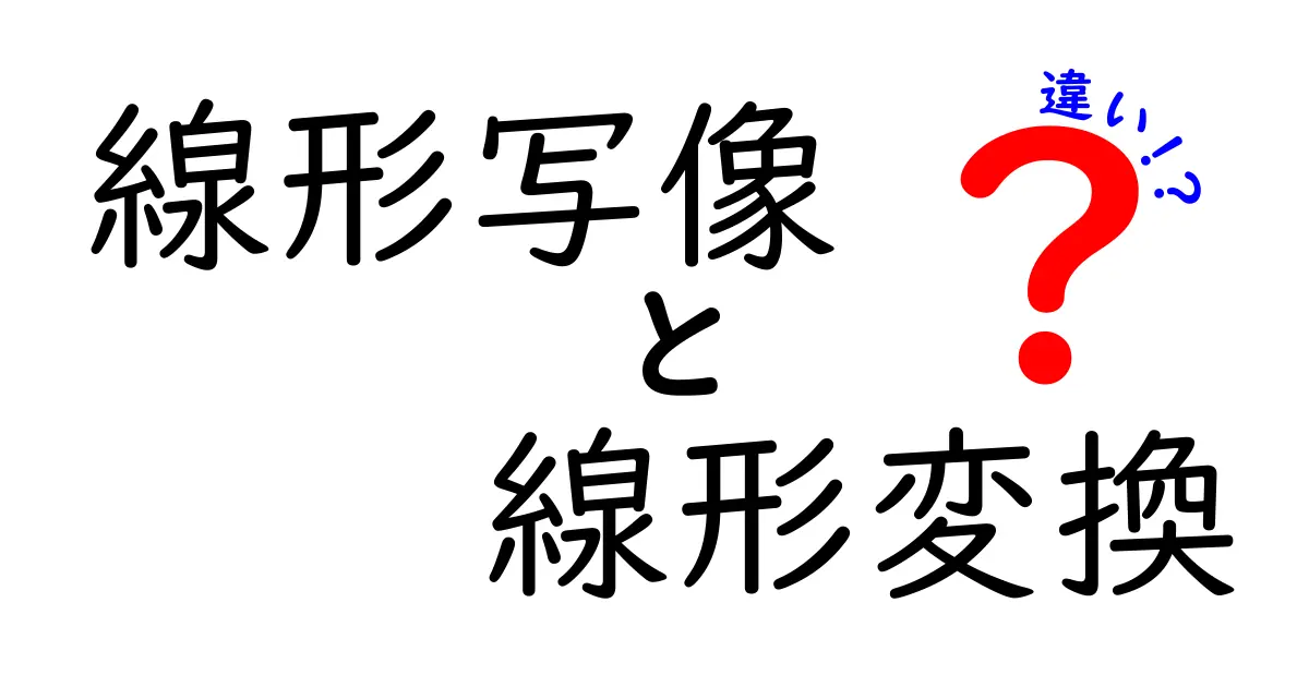 線形写像と線形変換の違いを徹底解説 中学生にも伝わるやさしい日本語