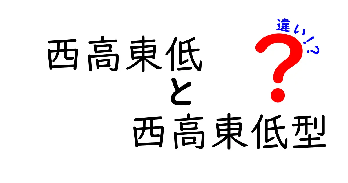 西高東低　西高東低型　違いを徹底解説！中学生にもわかるポイント整理