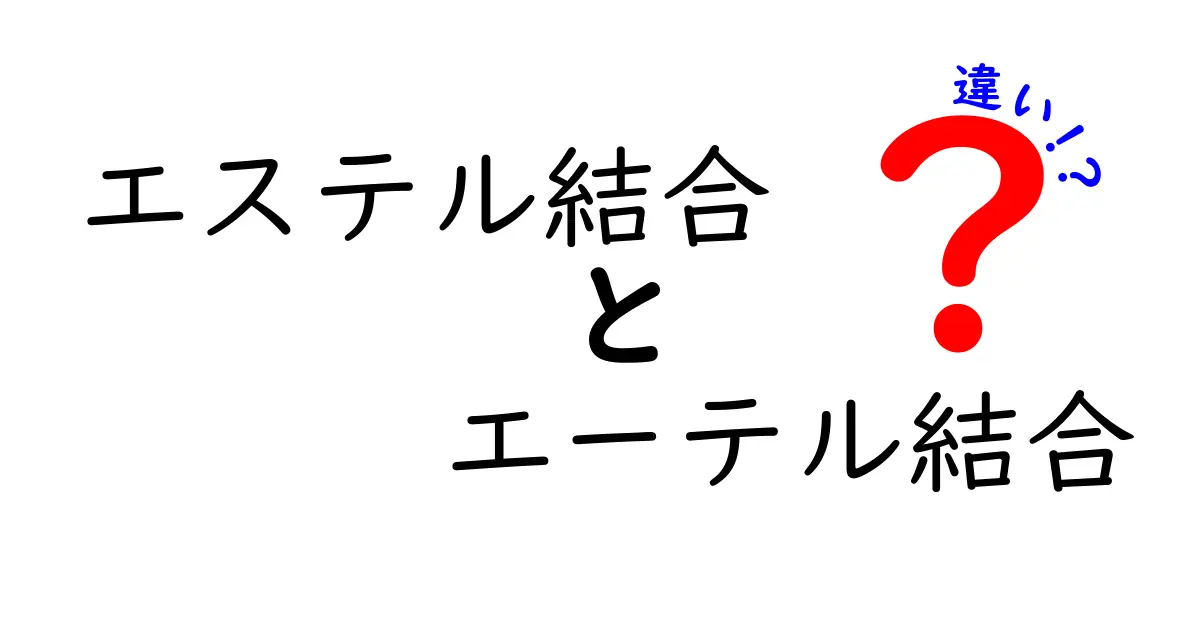 エステル結合とエーテル結合の違いを徹底解説！中学生にも読めるポイントまとめ