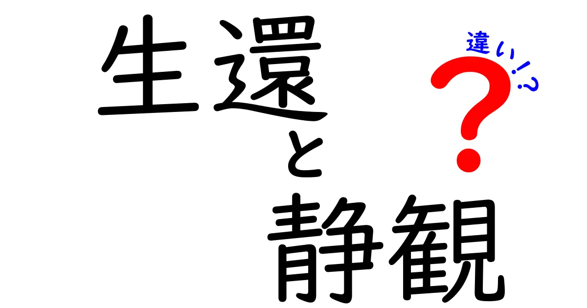 生還と静観の違いを徹底解説！日常で使い分ける3つのポイント