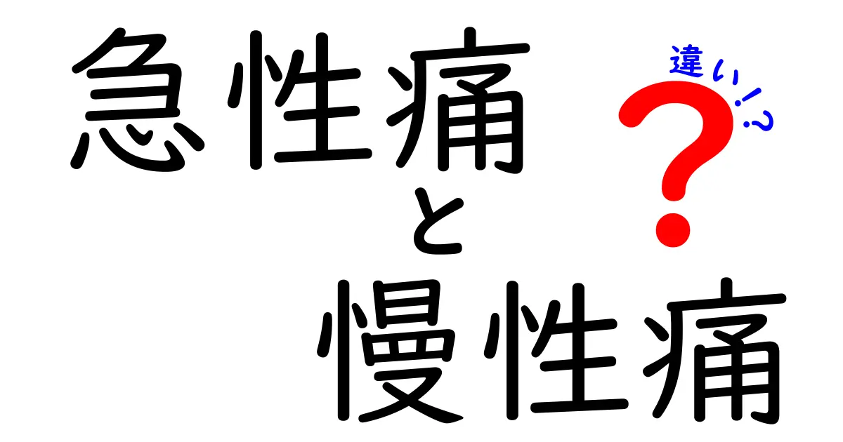 急性痛と慢性痛の違いを徹底解説：知って得するポイントと対処方法
