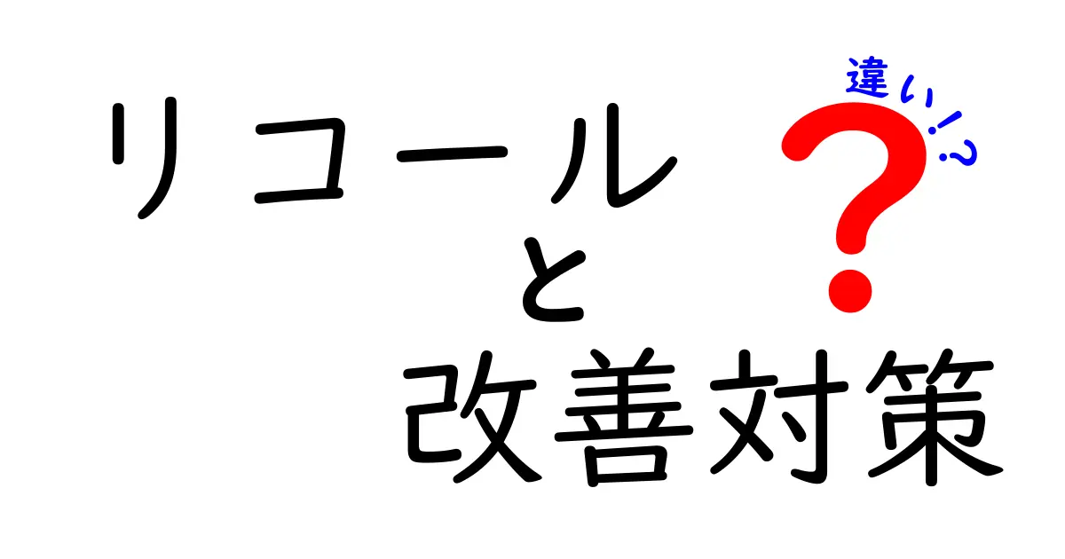 リコール・改善対策・違いを徹底解説！知っておくべき3つのポイントと実例