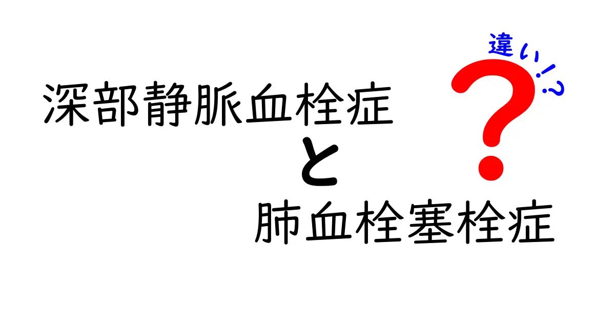 深部静脈血栓症と肺血栓塞栓症の違いを徹底解説！原因・症状・治療を中学生にも分かりやすく