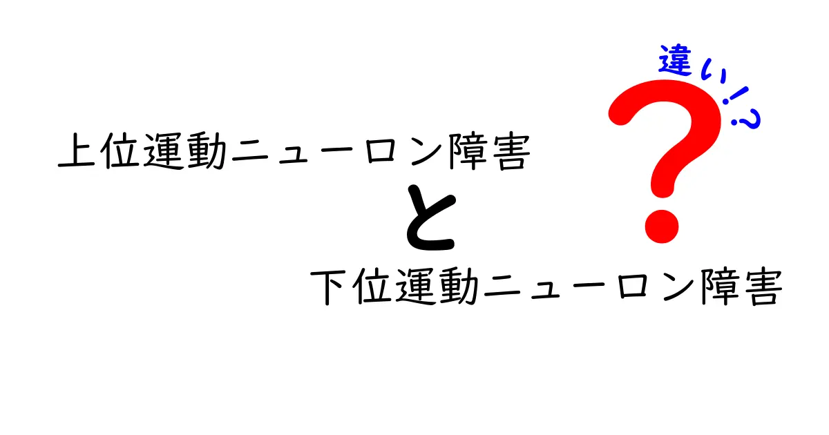 上位運動ニューロン障害と下位運動ニューロン障害の違いを徹底解説！中学生にもわかる図解つき