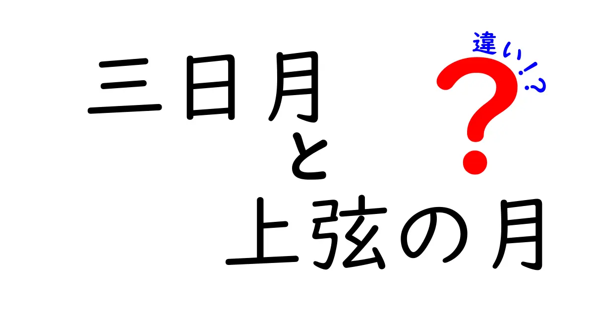 三日月と上弦の月の違いを徹底解説！見分け方・日付・観察ポイントを中学生にもわかりやすく