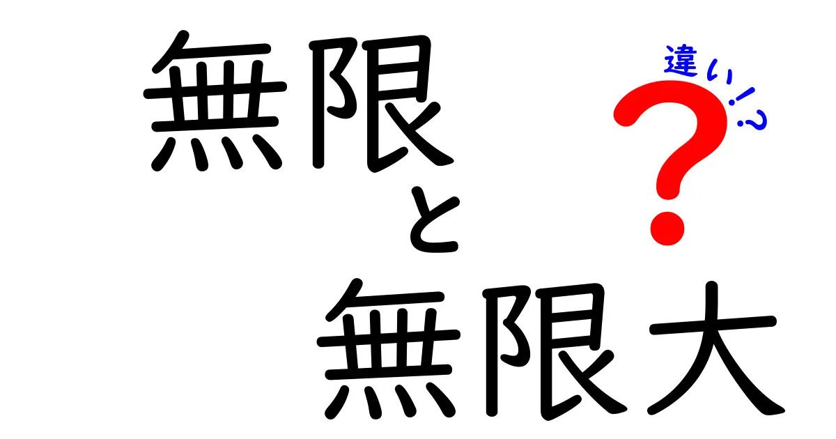 無限と無限大の違いを徹底解説｜中学生にもわかる図解と例