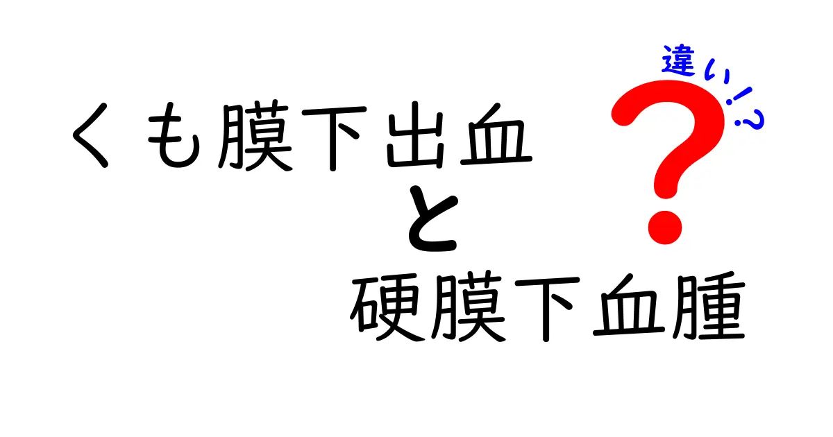 くも膜下出血と硬膜下血腫の違いを分かりやすく解説｜見分け方と緊急時の対応まで