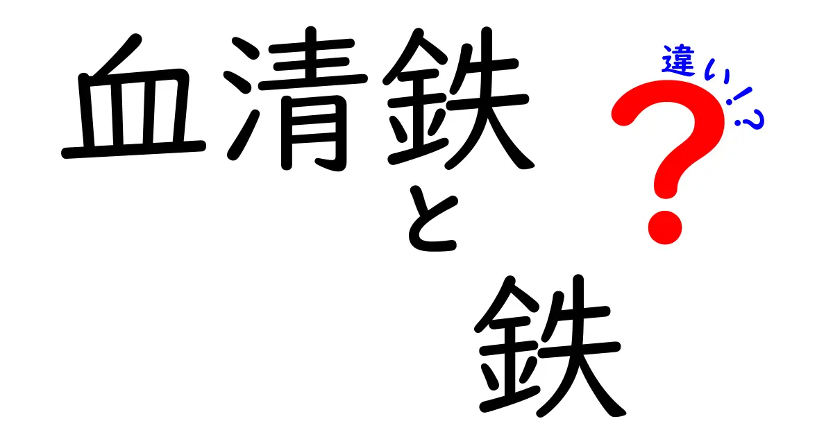 血清鉄と鉄の違いを徹底解説！中学生にもわかる正しい基礎知識と実生活での見極め方