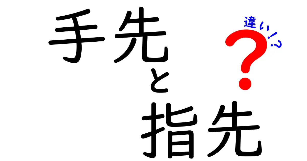 手先と指先の違いを徹底解説！いつ使い分けるべき？日常表現のヒントとポイント