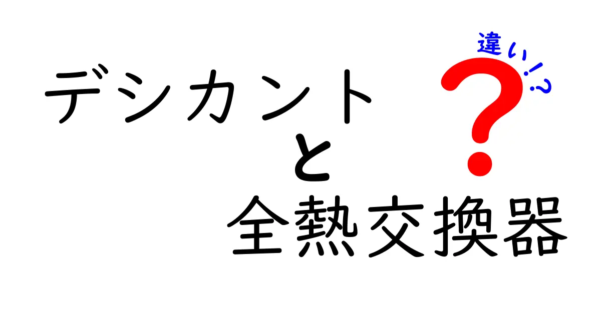 デシカント 全熱交換器 違いを徹底解説！仕組みと使い分けのポイント