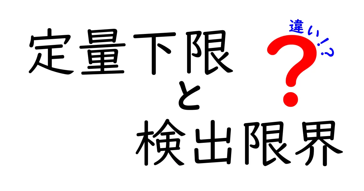 定量下限と検出限界の違いを徹底解説 この2つの言葉を理解すれば分析がもっと身近になる
