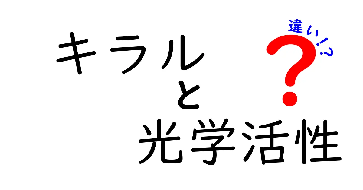 キラルと光学活性の違いをわかりやすく解説！中学生にも伝わる図解つきガイド