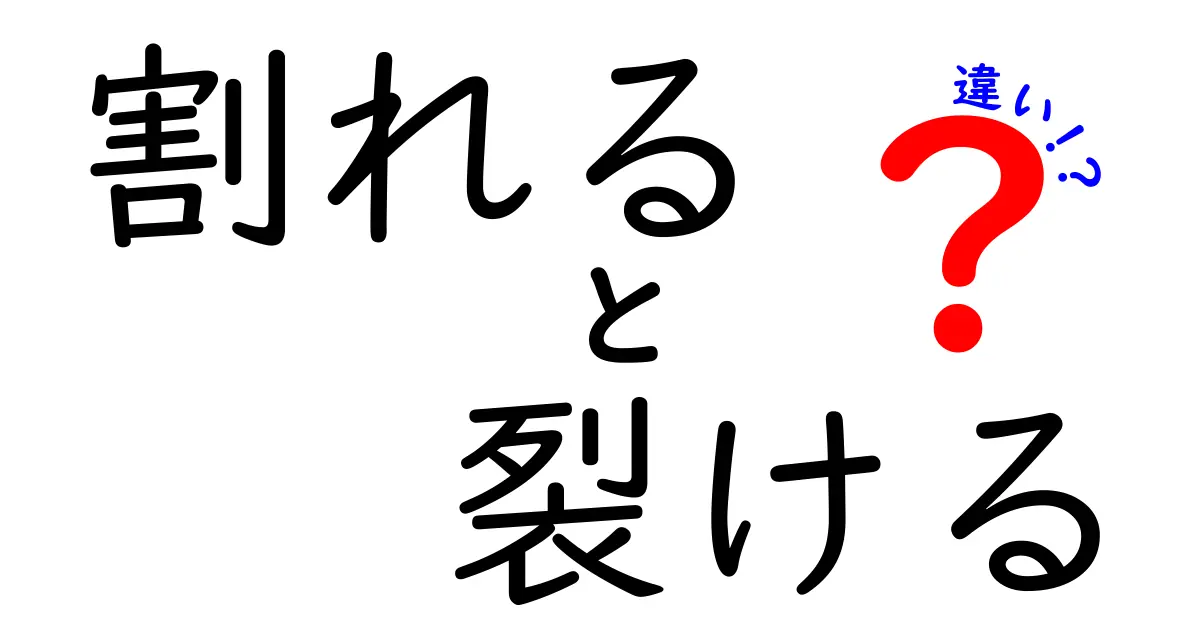 割れる vs裂けるの違いを徹底解説！中学生にも分かる見分け方と使い分けのコツ