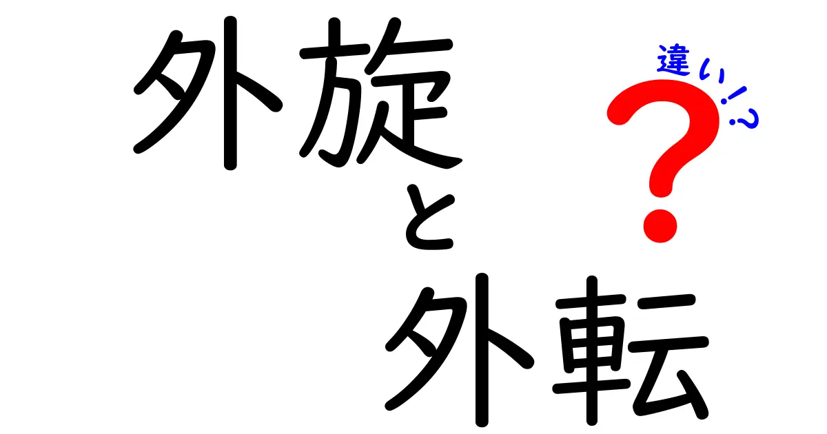 外旋と外転の違いをわかりやすく解説！中学生にも伝わる体の動きガイド