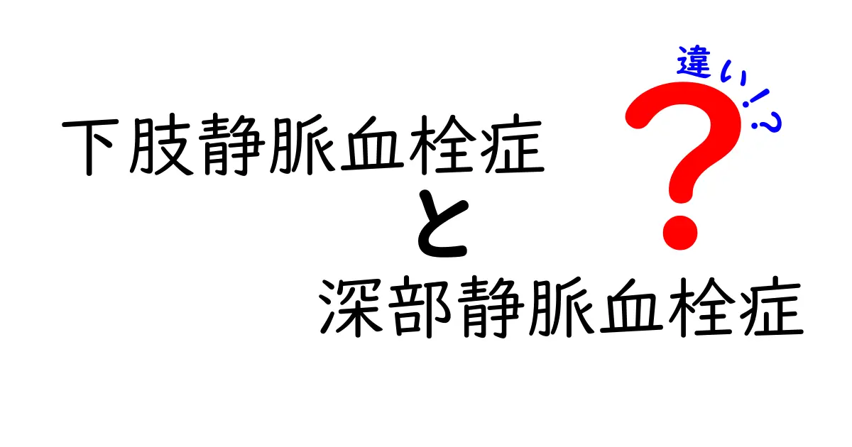 下肢静脈血栓症と深部静脈血栓症の違いを徹底解説｜違いを知って健康を守るポイント