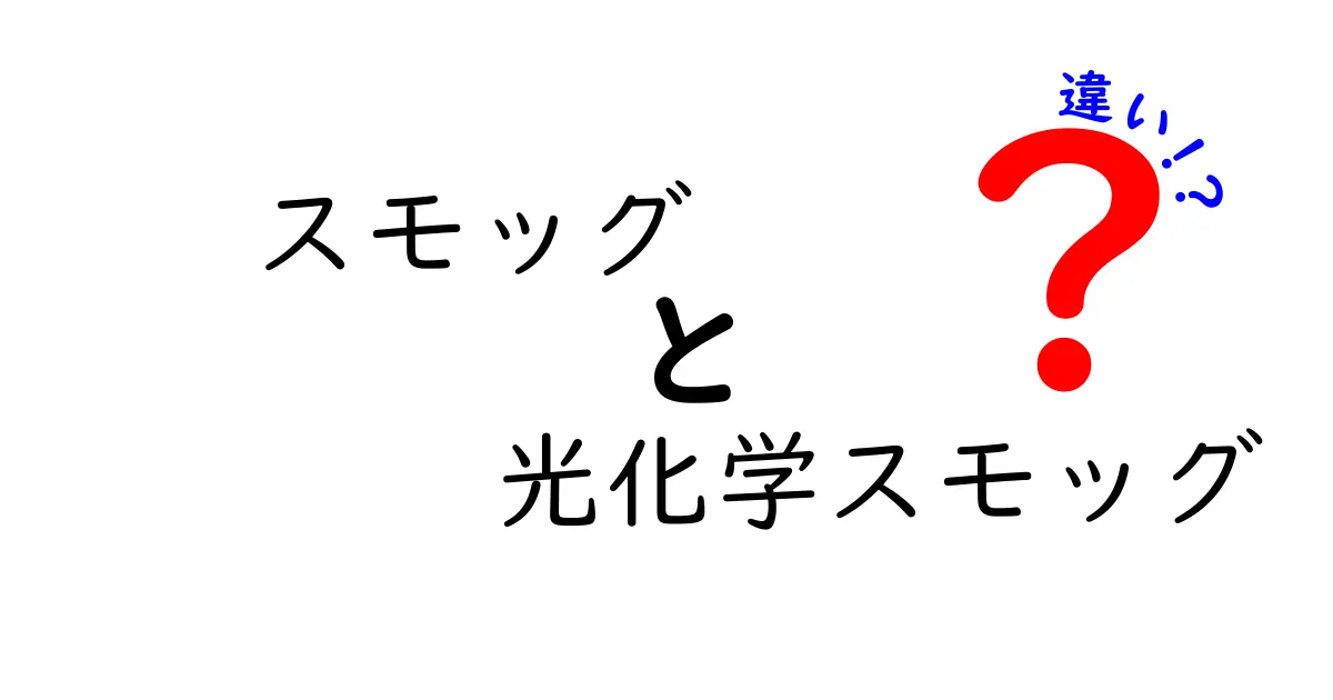 スモッグと光化学スモッグの違いを徹底解説！今日の空気はどう変わるのか？