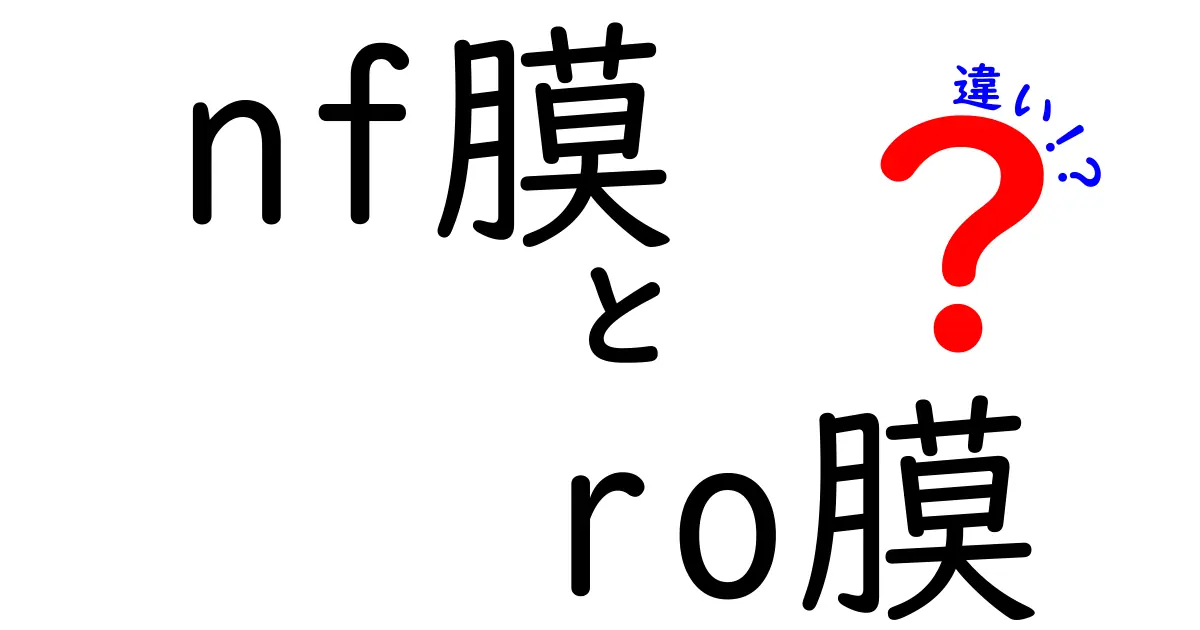 nf膜とro膜の違いを完全解説！中学生にも分かるやさしい比較ガイド