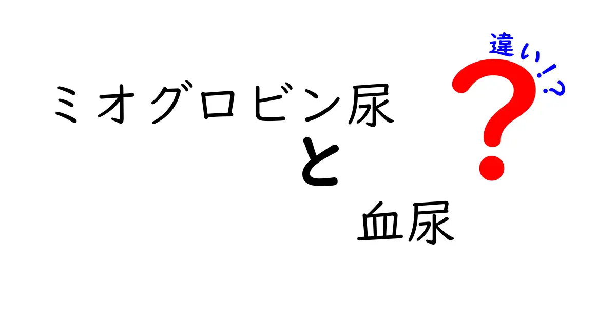 ミオグロビン尿と血尿の違いを徹底比較！見分け方と検査のポイント
