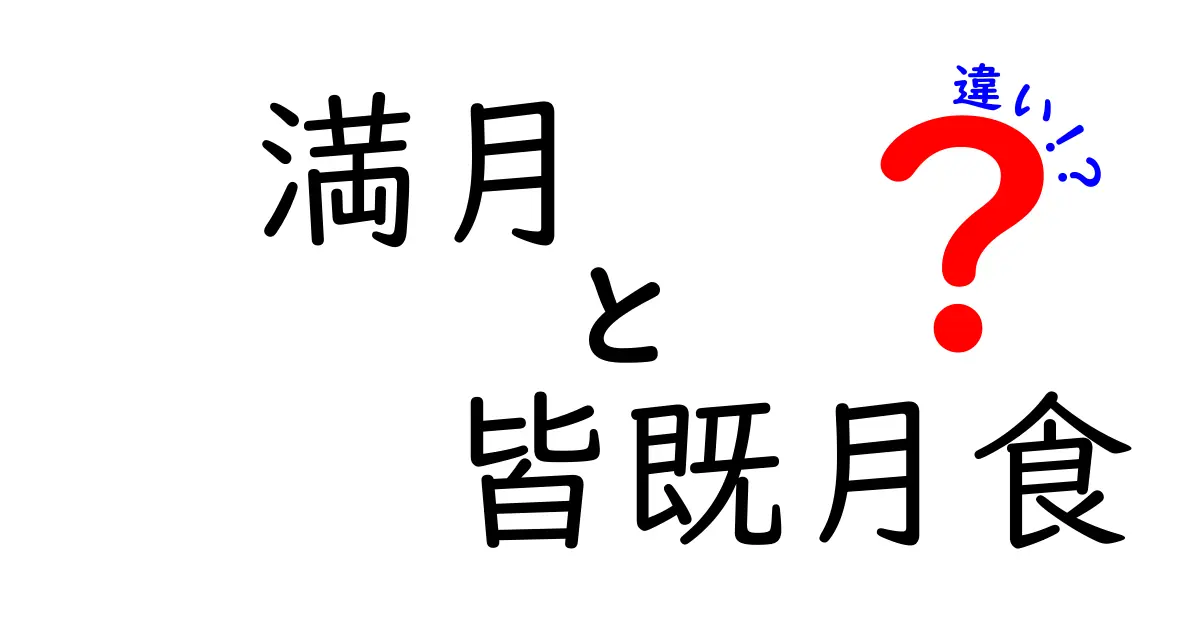 満月と皆既月食の違いを徹底解説！観察をもっと楽しくするポイント