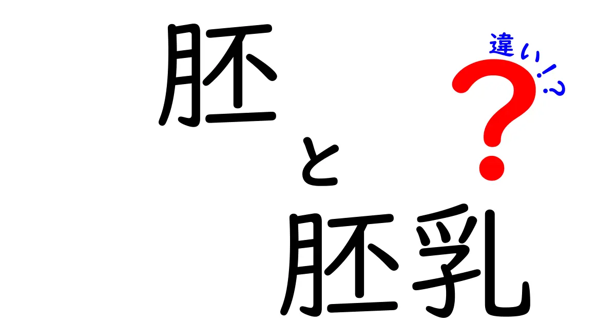 胚と胚乳の違いを徹底解説 発芽のしくみと栄養の役割を中学生にもやさしく