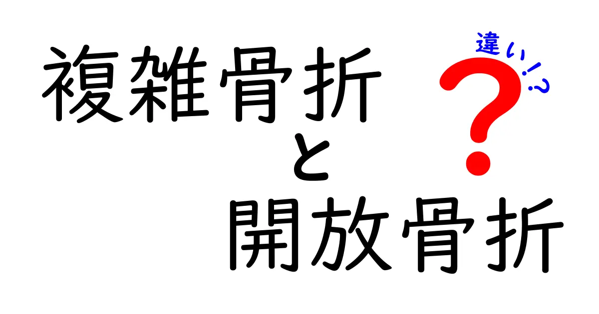 複雑骨折と開放骨折の違いを徹底解説｜中学生にもわかる図解つきガイド
