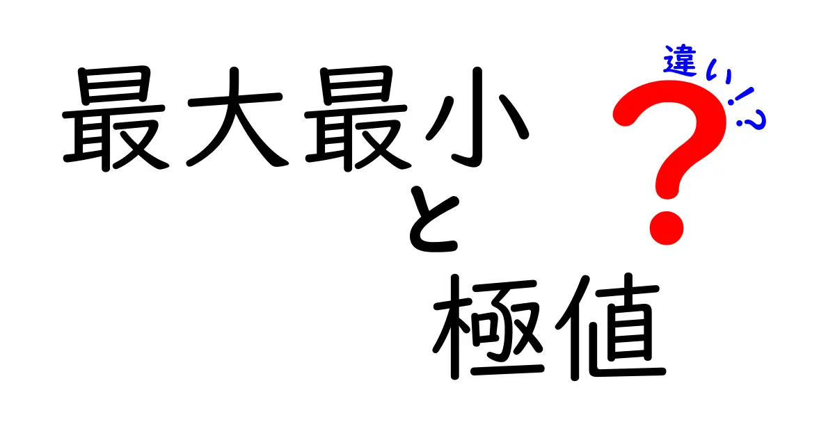 最大値・最小値と極値の違いをやさしく解説｜中学生にも分かる数学の基本