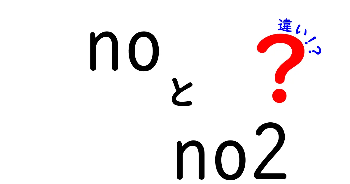 no no2 違いをわかりやすく解説: NOとNO2の違いを中学生にも伝える