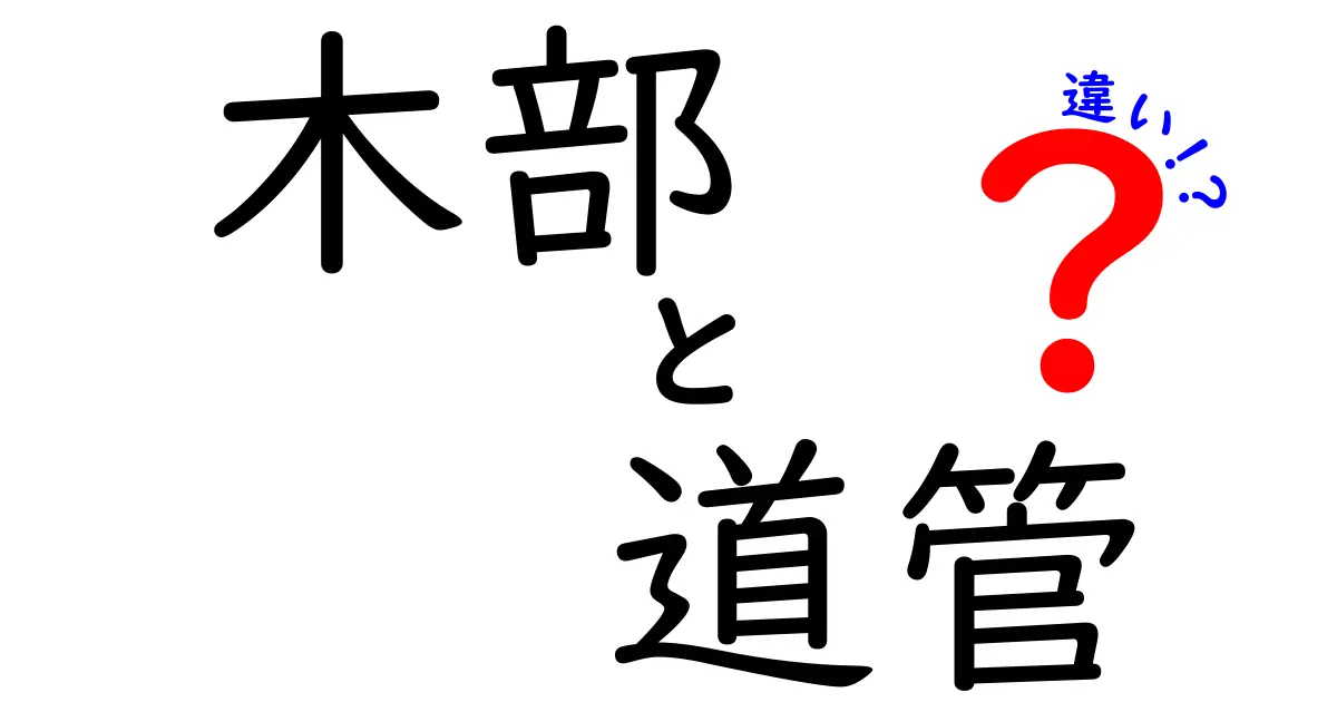 木部と道管の違いを中学生にもわかる図解で徹底解説！水を運ぶ木部と糖を運ぶ道管の秘密