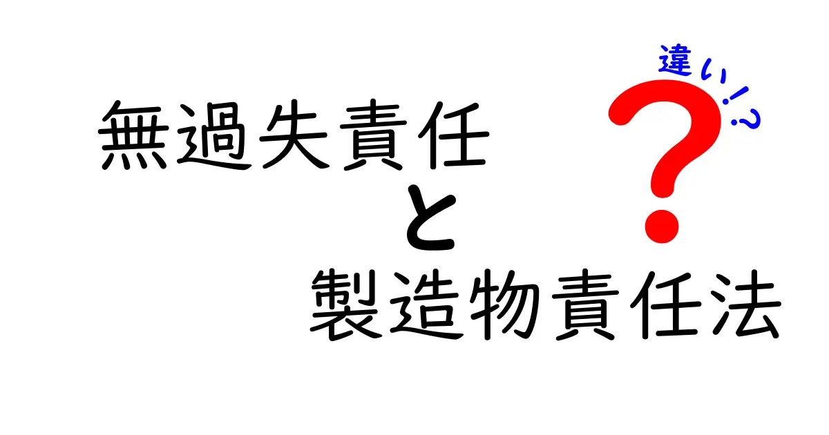 無過失責任と製造物責任法の違いを解説：誰が、いつ、何を求められるのかをやさしく理解しよう