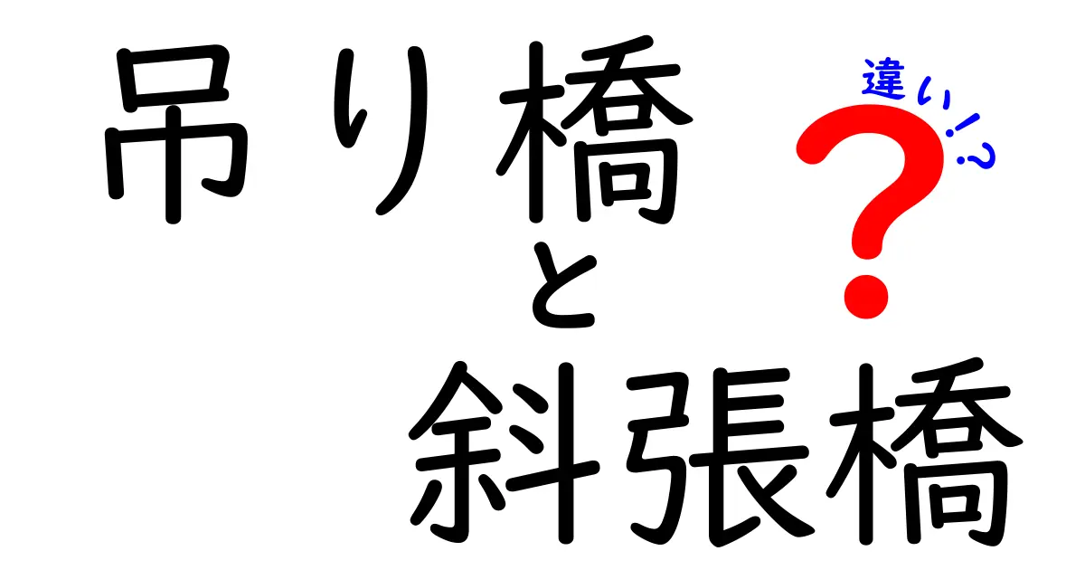 吊り橋と斜張橋の違いを見分ける5つのポイント｜構造が教えてくれる安全の秘密